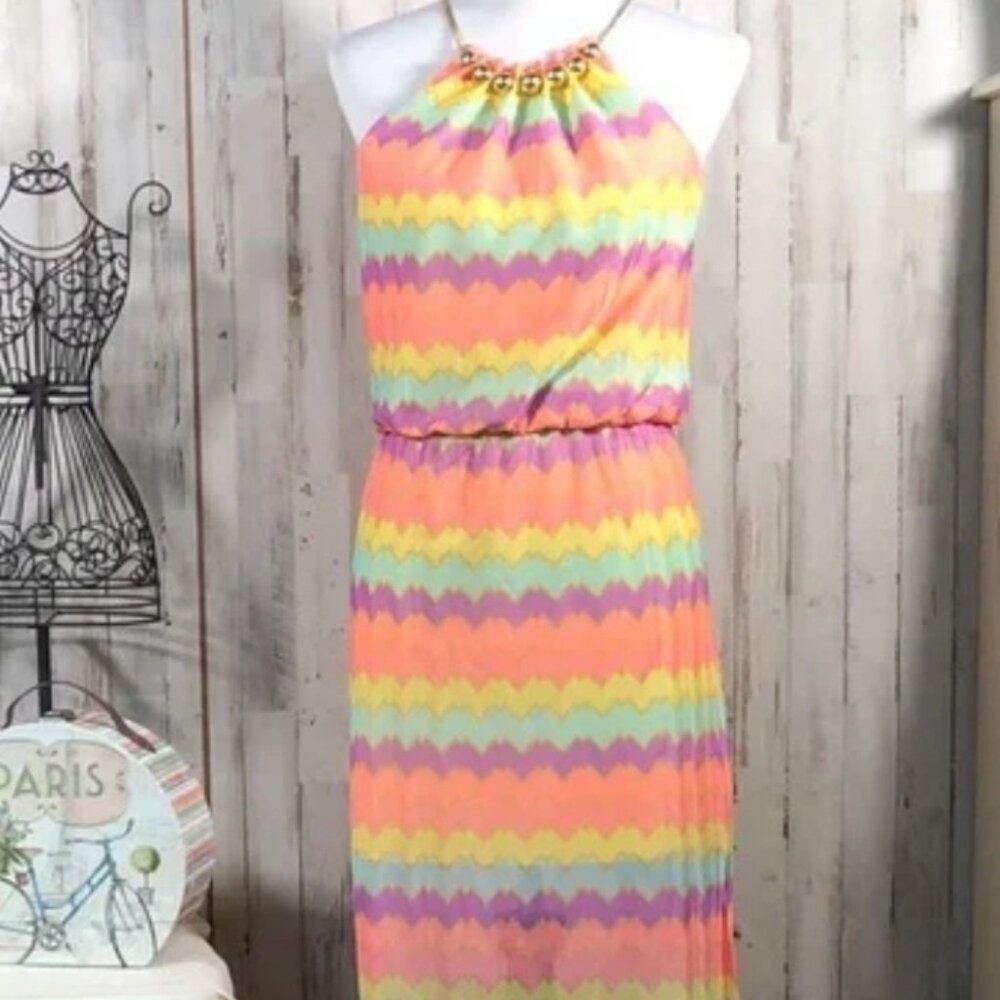 Lilly Pulitzer Inna Maxi Dress Gauzy Chevron (New w/Tag)
